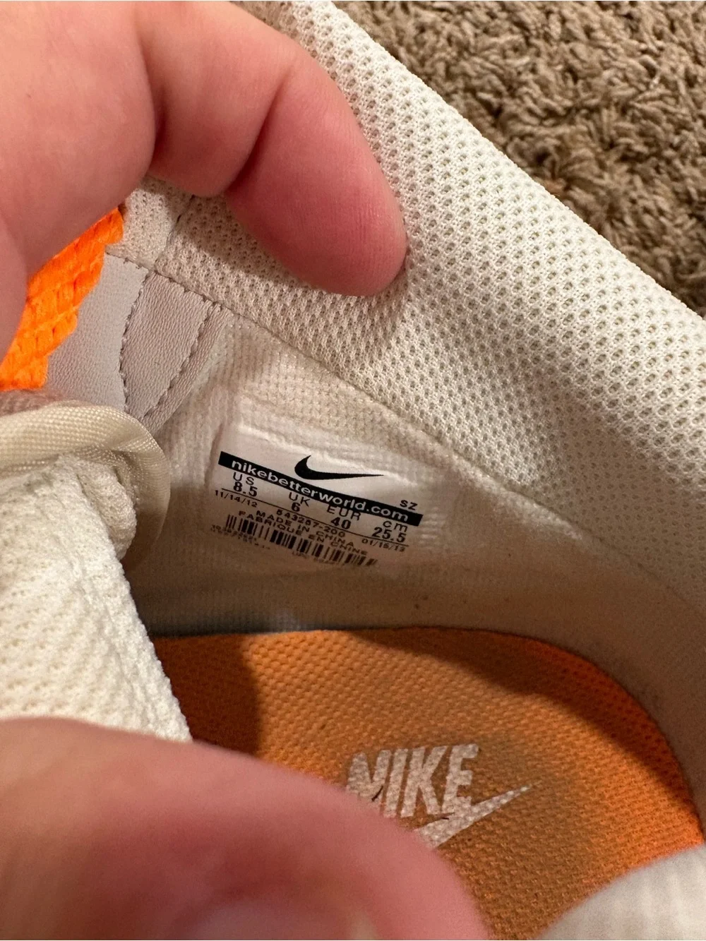 Nike Dunk Sky High w/ Hidden Wedge Orange Metallic Gold 8.5